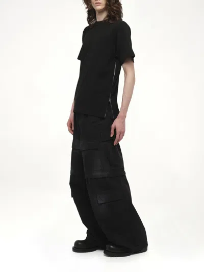 Sacai Black Cotton Jersey T-shirt
