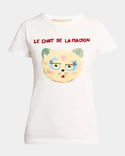 Valentino Silk T-shirt With Short Sleeves And Graphic Print
