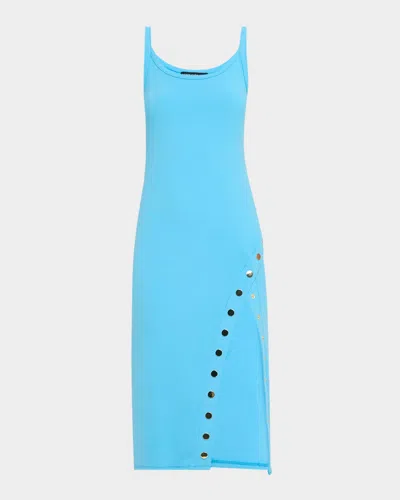 Generation Love Veneta Knit Snap Midi Dress In Blue