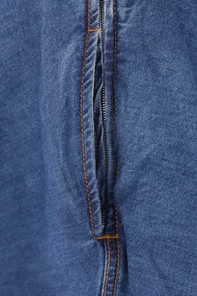 Alaïa Alaia Women Spiral Skirt In Denim In Blue