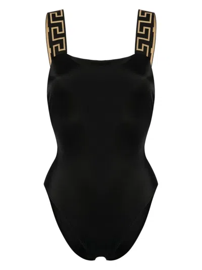 Versace One-piece Swimsuit With Greca Border