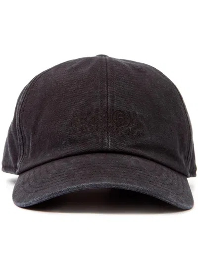 Mm6 Maison Margiela Logo Cotton Cap In Brown