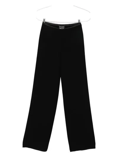 Emporio Armani Straight-leg Trousers In Black