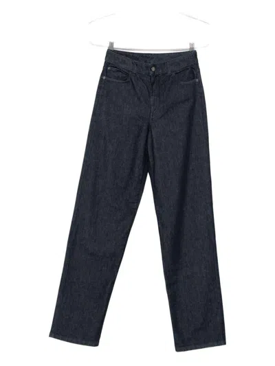 Emporio Armani Wide-leg Denim Jeans With Front And Back Pockets
