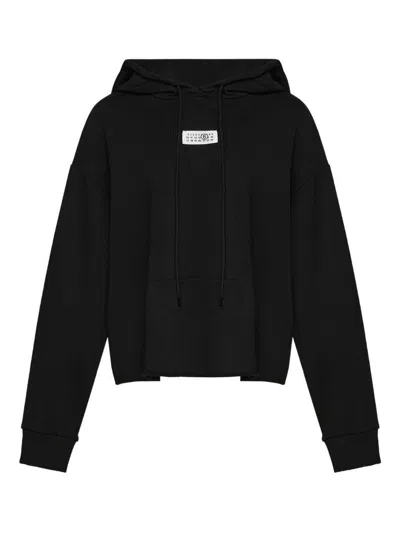 Mm6 Maison Margiela Numeric Signature Mm6 Sweatshirt Black In Black