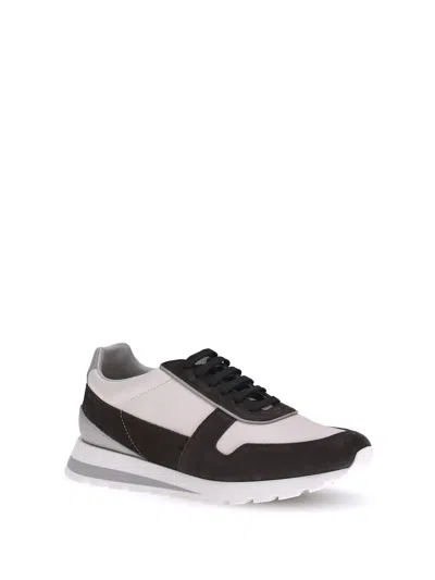 Brunello Cucinelli Suede Panelled Trainers In Black