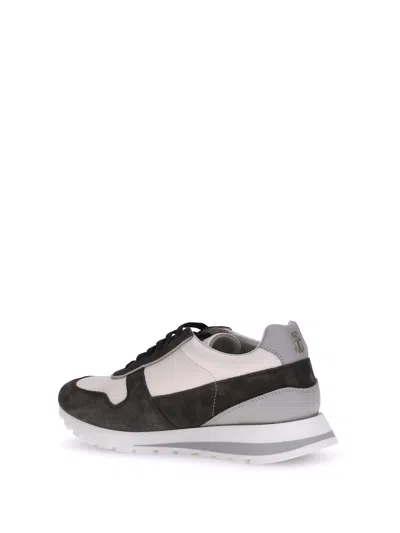 Brunello Cucinelli Suede Panelled Trainers In Black