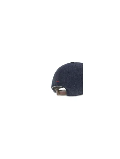 Brunello Cucinelli Logo-embroidered Baseball Cap In Blue