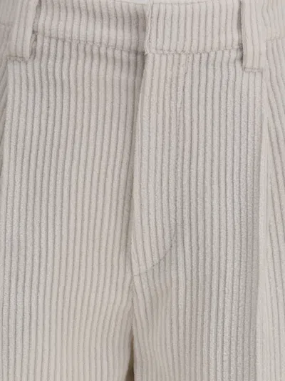 Brunello Cucinelli Corduroy Pants In White
