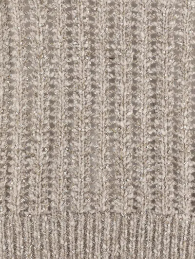 Brunello Cucinelli Beige Wool And Cashmere Sweater In Neutral