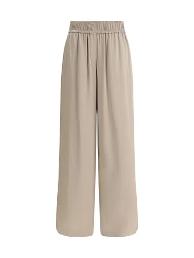 Brunello Cucinelli Palazzo Pants In Brown