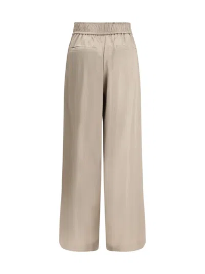 Brunello Cucinelli Palazzo Pants In Brown