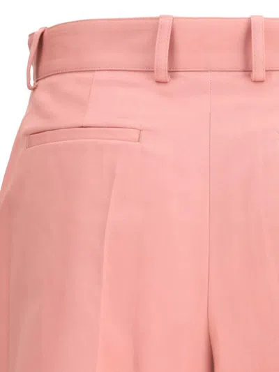 Chloé Cotton High Waist Flared Trousers With Back Pockets
