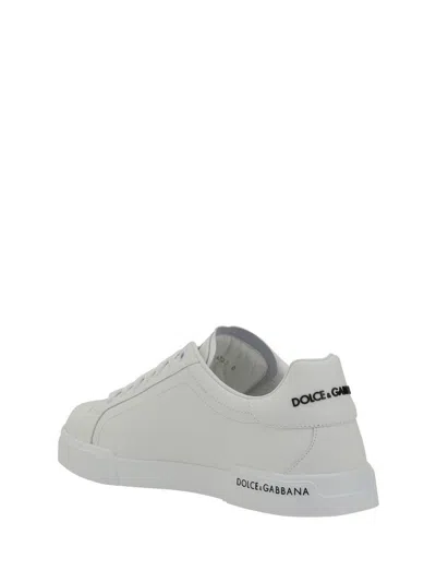 Dolce & Gabbana Portofino Nappa Sneakers Shoes In White
