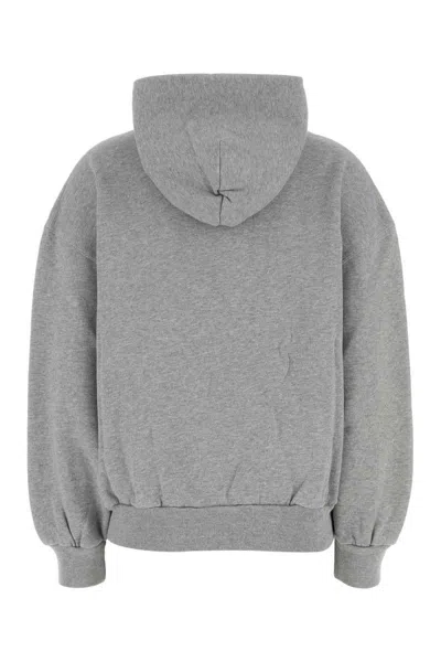 Balenciaga Grey Cotton Sweatshirt In Gray