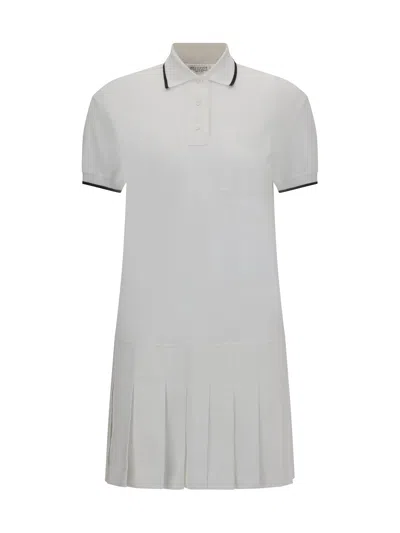 Brunello Cucinelli Women Polo Dress In White