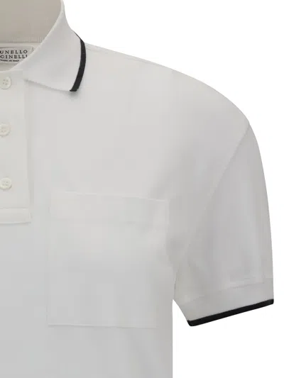 Brunello Cucinelli Women Polo Dress In White