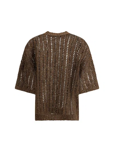 Brunello Cucinelli Women Sweater In Perforated Knit