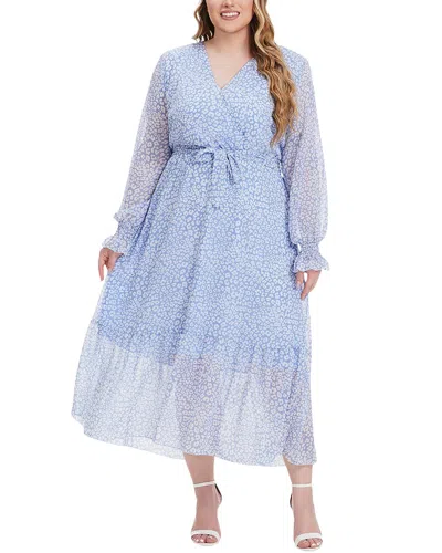 Romanissa Midi Dress In Blue