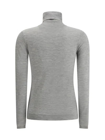 Brunello Cucinelli Women Turtleneck Sweater In Silver