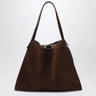 Christian Louboutin Brown Suede Baggy Tote Bag