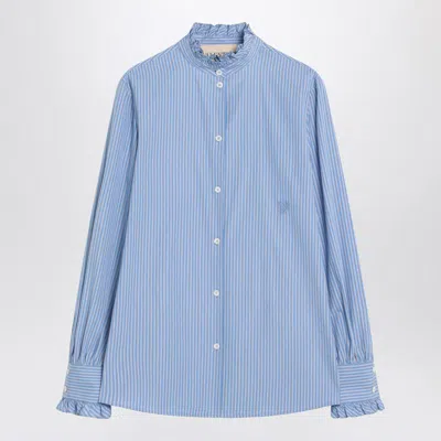Valentino Garavani Light Striped Shirt In In Blue