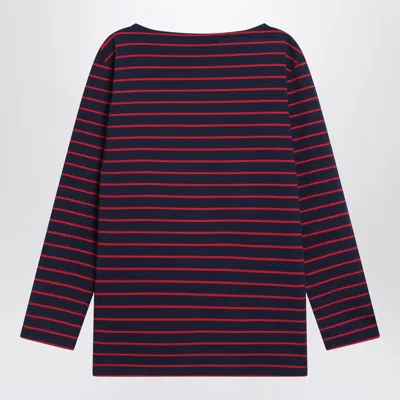 Valentino Garavani Blue T-shirt With Red Stripes By  Garavani In Blue