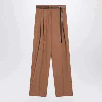 Max Mara Studio Hazelnut Canvas Trousers