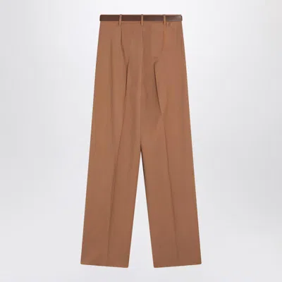 Max Mara Studio Hazelnut Canvas Trousers