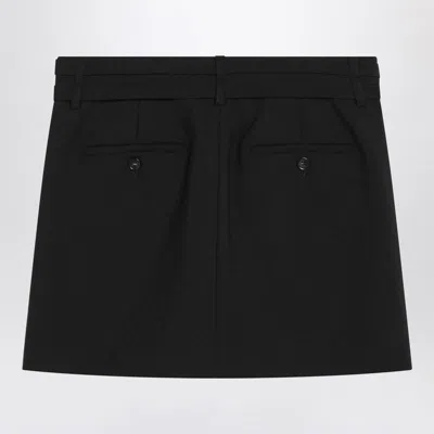 Sportmax Skirt With Belted Waist And Pockets In Black