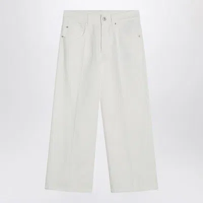 Brunello Cucinelli White Cotton Trousers Women