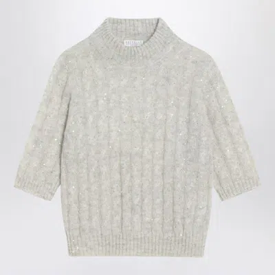 Brunello Cucinelli Light Cable-knit Sweater In Blend