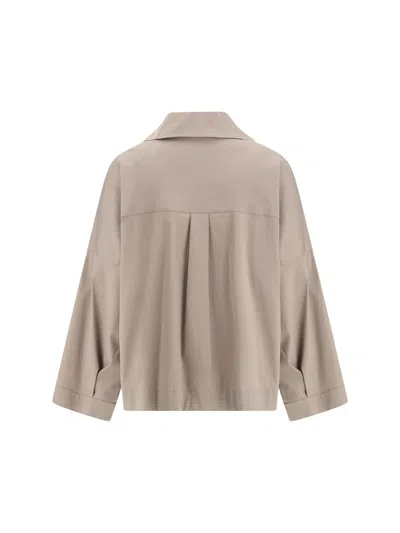 Brunello Cucinelli Women Wide Shirt In Neutral