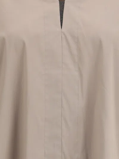 Brunello Cucinelli Women Wide Shirt In Neutral