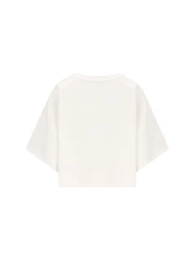 Chloé Cropped Printed Cotton-jersey T-shirt In White