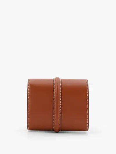Celine Women Small Trifold Leather Wallet In Brown