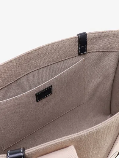 Chloé Chloe' Women Linen Shoulder Bag With Logo Print. This Bag Is Made With Lower Environmental Impact Ma