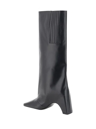 Coperni Women Rubber Bridge High Boots In Black