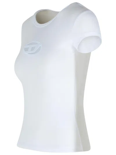 Diesel Angie T-shirt With Peekaboo Logo In White