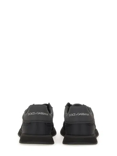 Dolce & Gabbana Dg Cushion Leather Blend Sneaker In Black