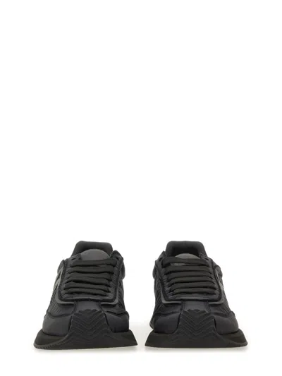 Dolce & Gabbana Dg Cushion Leather Blend Sneaker In Black