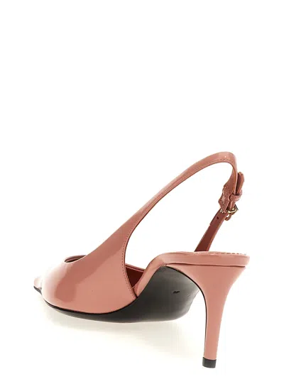 Dolce & Gabbana Mun 90 Polished Leather Slingback Pumps In Pink
