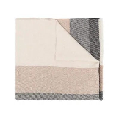 Brunello Cucinelli Men's Wool And Cashmere Scarf In Neutral