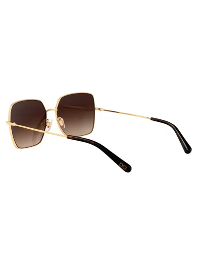 Dolce & Gabbana Gold Metal Sunglasses In Gold
