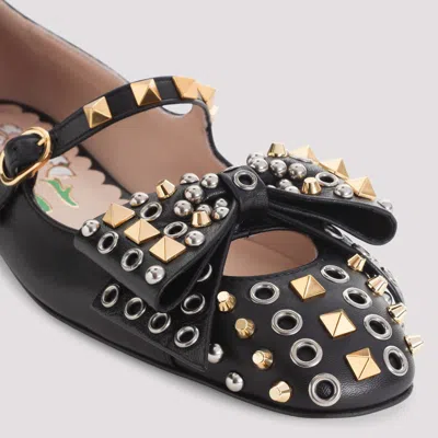 Valentino Garavani Leather Ballerinas With Stud Detailing