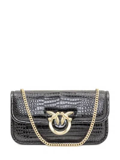 Pinko Love Box Baguette In Black