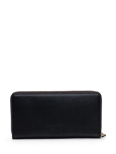 Pinko Maxi Rider Zip-around Wallet In Black