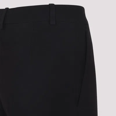 Balenciaga Fitted Black Trousers With Flared Hem In Black