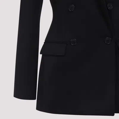 Givenchy Womens Black Peak-lapel Double-breasted Wool Blazer In Black