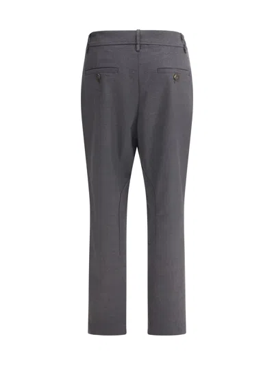 Brunello Cucinelli Virgin Wool Pants In Gray